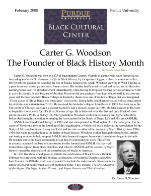 Carter G. Woodson The Founder of Black History Month by iat15444