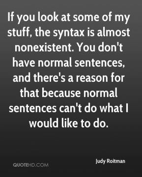 ... sentences, and there's a reason for that because normal sentences can