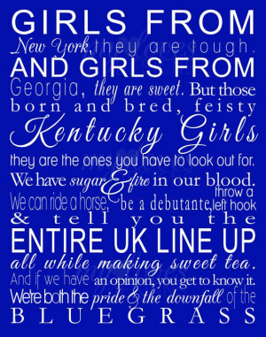 Blue, Blue Blood, Bleeding Blue, Kentucky Girls, California Girls ...