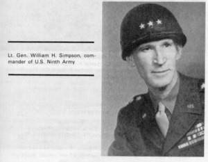 Lt.Gen. William H. Simpson, commander of U.S. Ninth Army