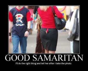 good samaritan funny panties poster