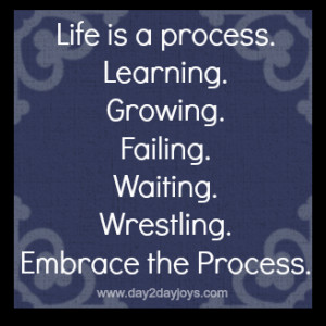 Life is a process Quote