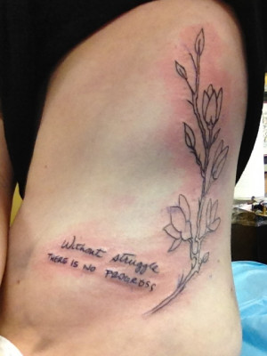 tattoo #magnolia #the tattoo room #without struggle there is no ...