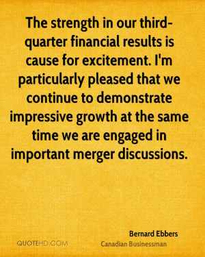 The strength in our third-quarter financial results is cause for ...