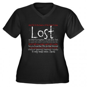 ... > Abc Womens > Lost Quotes tee Women's Plus Size V-Neck Dark T-Sh