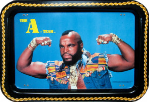 Original 1983 Mr T quot The A Team quot Litho Tin Tray MCA SOLD