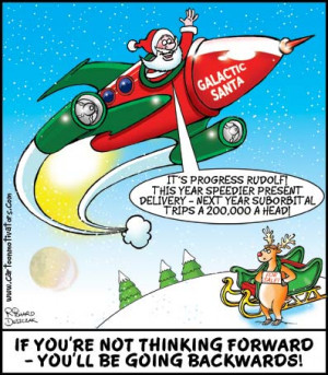 Corporate christmas card design - Santa Claus inside a ultra modern ...