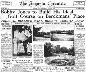 ... was still noted at the top of the front page, Bobby Jones had an idea