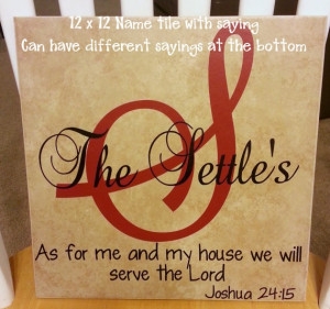 Name and Initial Tile w/ quote by Pearlized on Etsy, $22.00