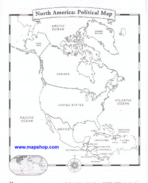 North America Physical Map Outline