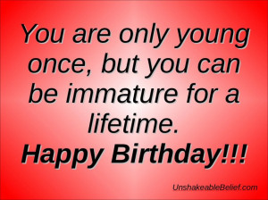 ... Sayings And Quotes: Happy Birthday And Always Be Happy Everyday In Red
