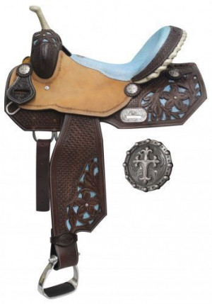 Texas Star Saddles - Double T Barrel Racing Saddle with Sting Ray Seat ...