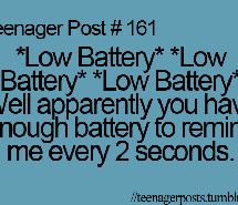 low battery teen post funny quote