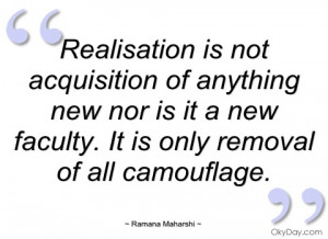 realisation is not acquisition of anything ramana maharshi