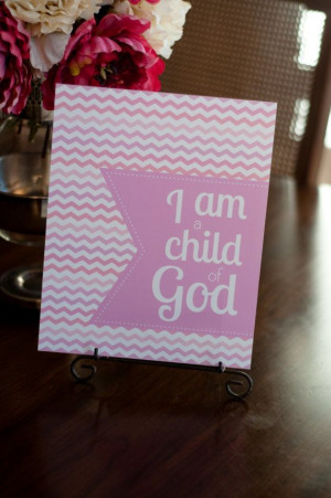 Nursery I am a child of God Chevron Banner by frommewithlovedesign, $6 ...