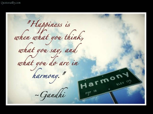 Happiness Is When What You Think, What You Say
