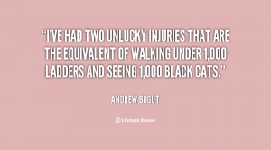 ve had two unlucky injuries that are the equivalent of walking under ...