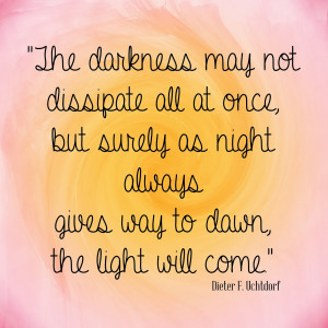 love this thought from Elder Uchtdorf's talk from General Conference ...
