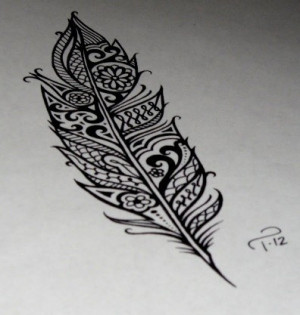 Home » Tattoo Ideas » Birds feather tattoo design idea