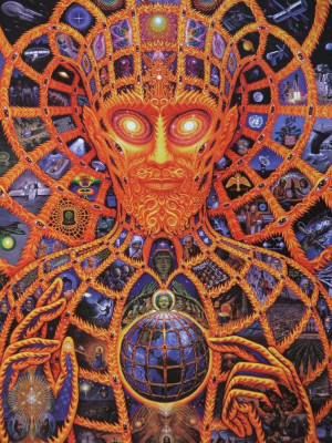 Artwork created by Alex Grey who often portrays DMT trips and things ...