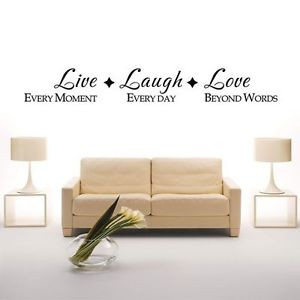 ... laugh Vinyl Wall Decal Quote Sticker lettering Art Decor living room