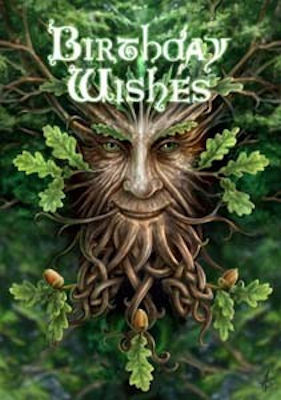 Birthday Wishes Oak King PAGAN Greeting Card