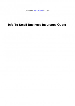 Info To Small Business Insurance Quote - Meaningful Quotes by ...