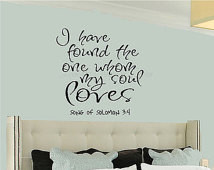 Have Found The One Whom My Soul L oves - Bible Quote Sticker Religious ...