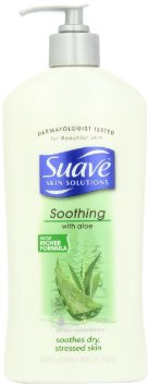 Soothing with Aloe Body Lotion for Unisex By Suave, 18 Ounce