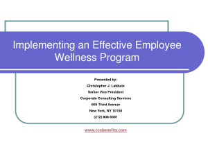 Implementing an Effective Employee Wellness Program