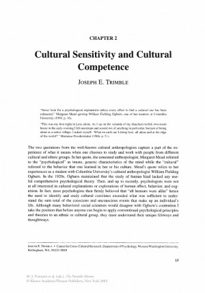Cultural Sensitivity and Cultural Competence