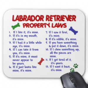 LABRADOR RETRIEVER Property Laws mousepad