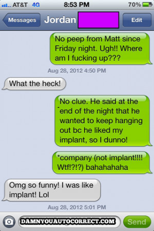 funny auto-correct texts - One-Sided Relationship