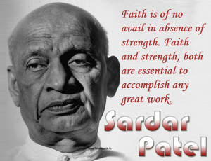 Sardar Vallabhbhai Patel Jayanti 2014 SMS Quotes in Hindi HD Wallpaper