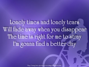 Better Days - Robbie Williams Song Lyric Quote in Text Image