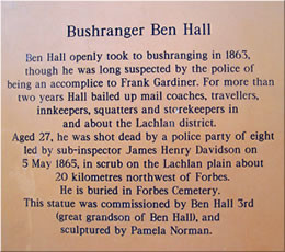 4km South of Forbes on the North Western side of the Newell Highway