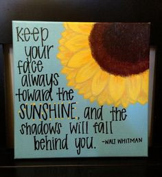 Sunflower Sunshine Quote by RoseberryCanvas on Etsy sunflower quotes ...