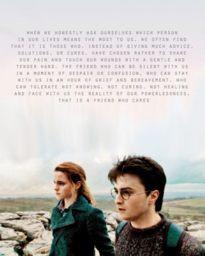 Their friendship, fictional as it may be, was always something I ...