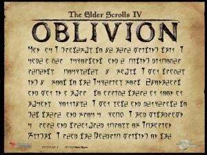 Scroll - The Elder Scrolls IV: Oblivion