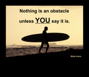 Sports – Man On The Beach With Surfboard – Obstacles