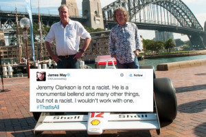 Support: James May says fellow Top Gear presenter Jeremy Clarkson is ...