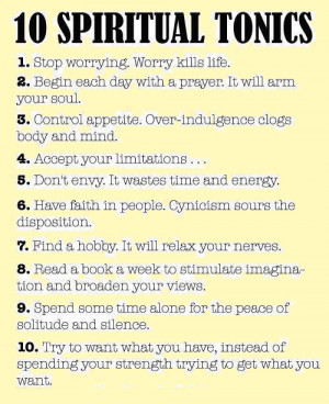10 Spiritual Tonics Useful For Life