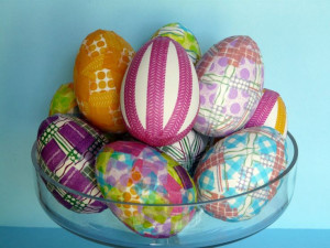 Decorating Easter Eggs with Washi Tape (from blissbloomblog.com)