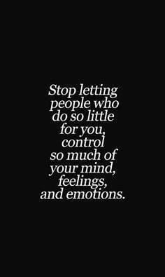 Stop letting people control you
