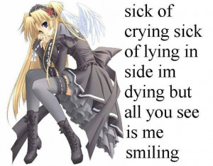 Sick of crying...