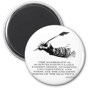 Aristotle Quote - Beauty of Math Quotes Sayings Fridge Magnets