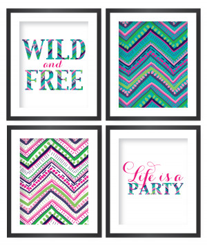 Wild and Free & Life is a Party Printable Art + Desktop Wallpaper
