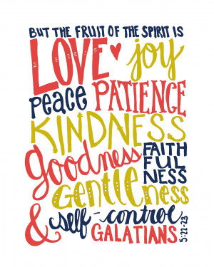 The Fruits of the Spirit- Free Printable