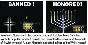 ... Symbols Banned while Giant Jewish Menorahs Erected on Public Land