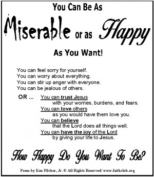 ... or as happy as you desire to be - Poem about happiness and misery
